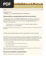 Business Studies Notes For IGCSE - Chapter 12 - Communication in Business