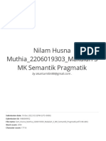 Nilam Husna Muthia - 2206019303 - Makalah 3 MK Semantik Pragmatik - Hasil Turnitin