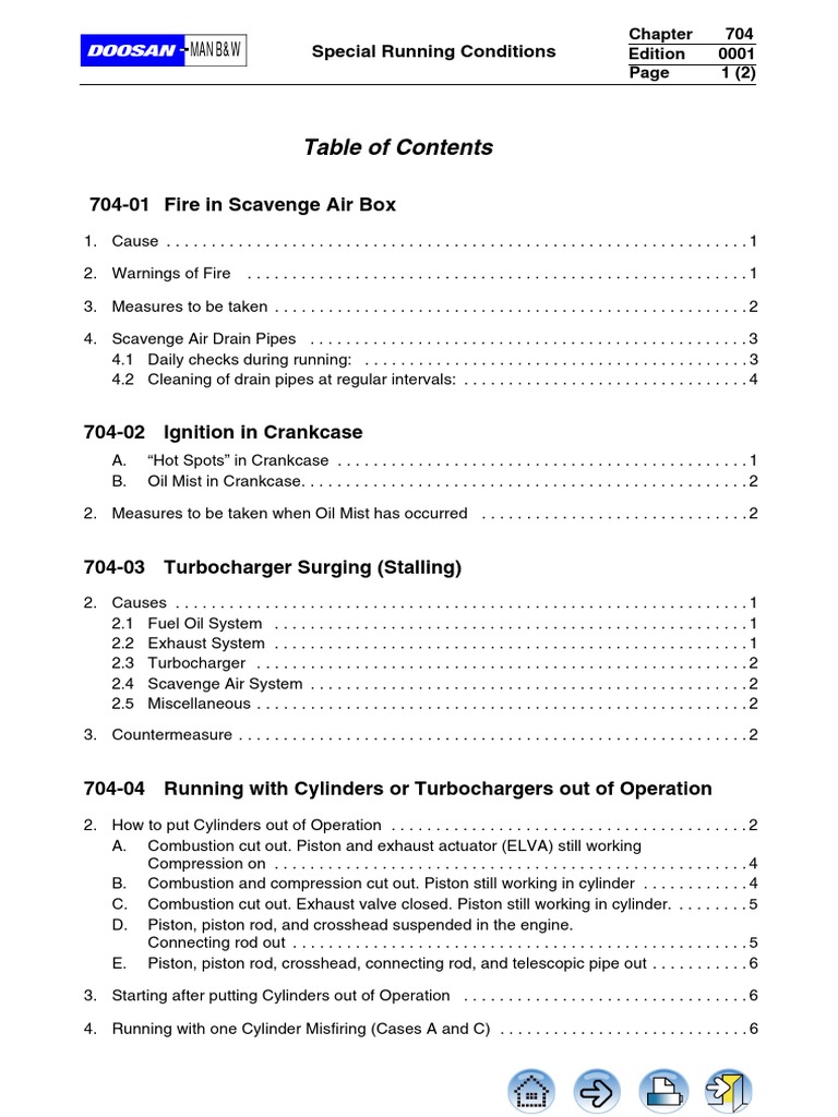 704-01 Fire in Scavenge Air Box: Man B&W | PDF | Piston | Turbocharger