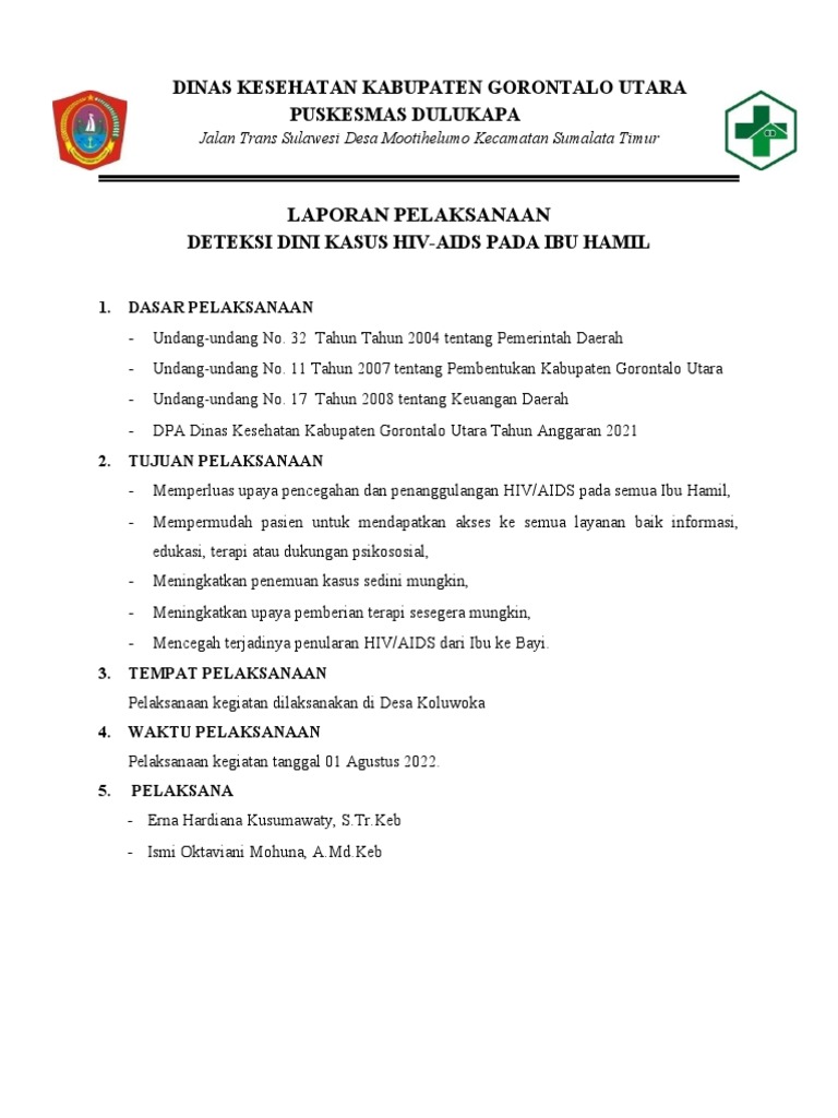 Deteksi Dini HIV/AIDS Ibu Hamil | PDF