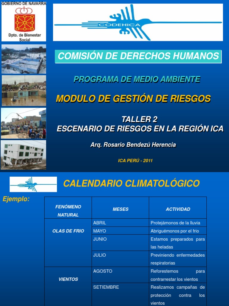 Escenarios de Riesgos en La Región Ica | PDF | Riesgo | Vulnerabilidad