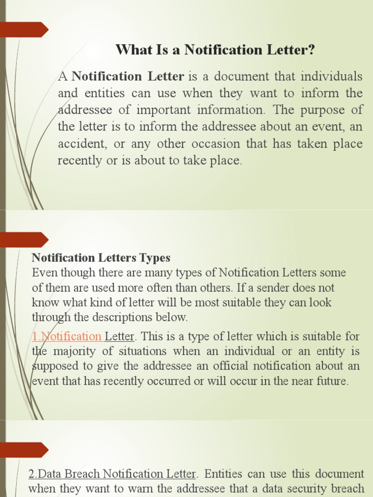 Notification Letter | PDF