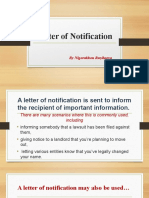 Letter of Notification