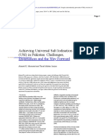 Achieving Universal Salt Iodisation (USI) in Pakistan - Challenges, Experiences and The Way Forward