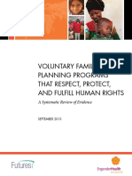 Voluntary Family Planning Programs That Respect, Protect, and Fulfill Human Rights - A Systematic Review of Evidence