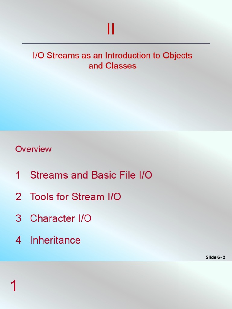 I/O Streams as an Introduction to Objects and Classes | PDF | Parameter ...