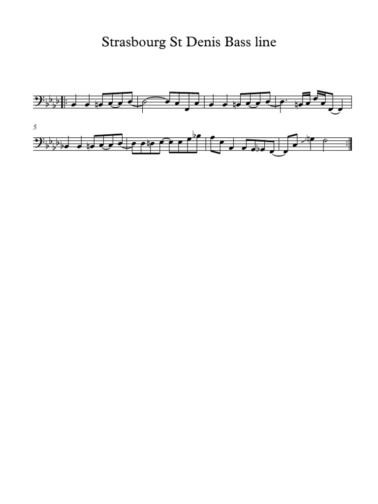 Strasbourg+St+Denis+Bass+Line+ +Full+Score PDF