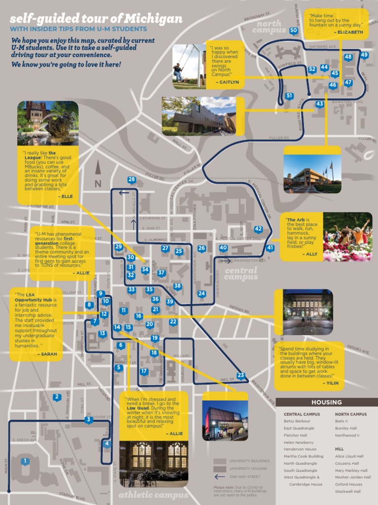 U-M Campus Self-Guided Tour Map | PDF
