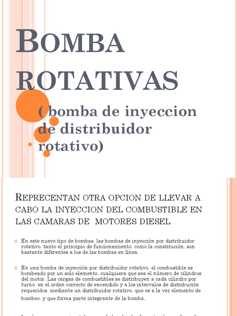 Bomba Rotativas | PDF | Inyección de combustible | Bomba