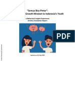 Semua Bisa Pintar Introducing A Growth Mindset To Indonesia S Youth A Behavioral Insights Experiment Activity Completion Report