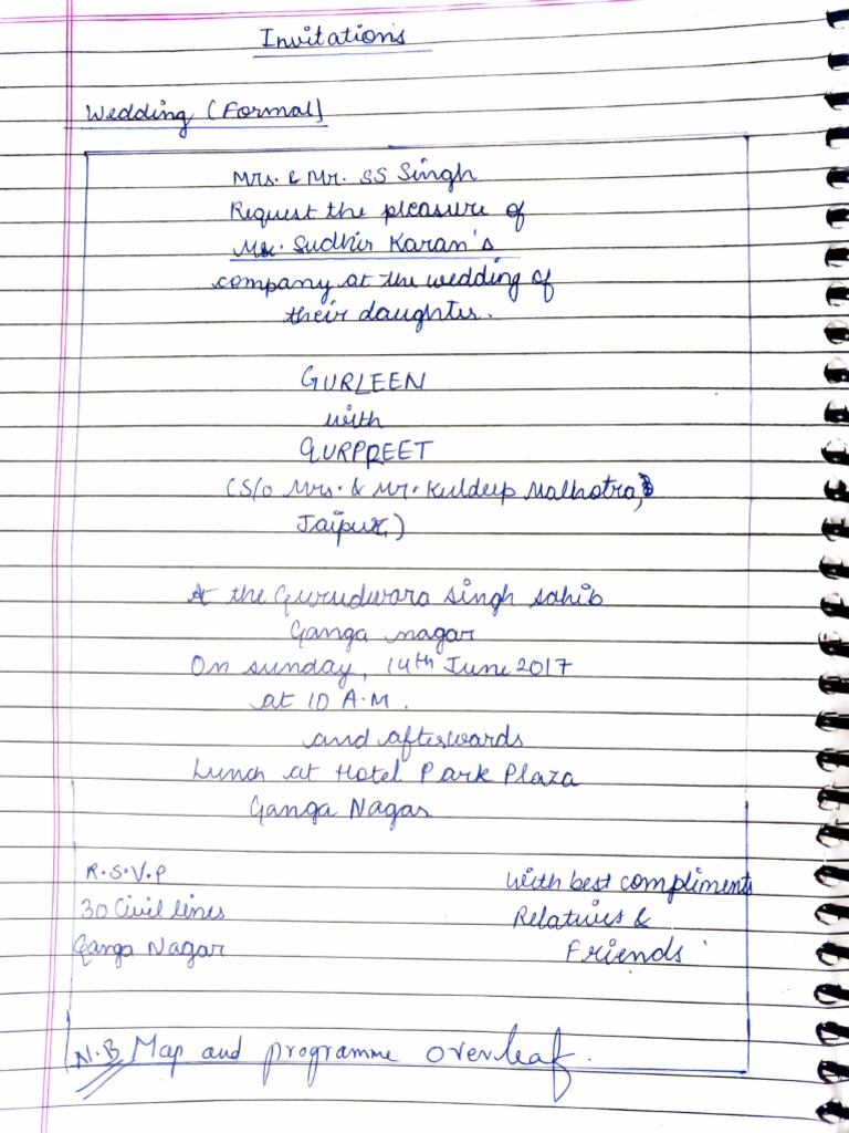 Invitation Formal & Informal | PDF