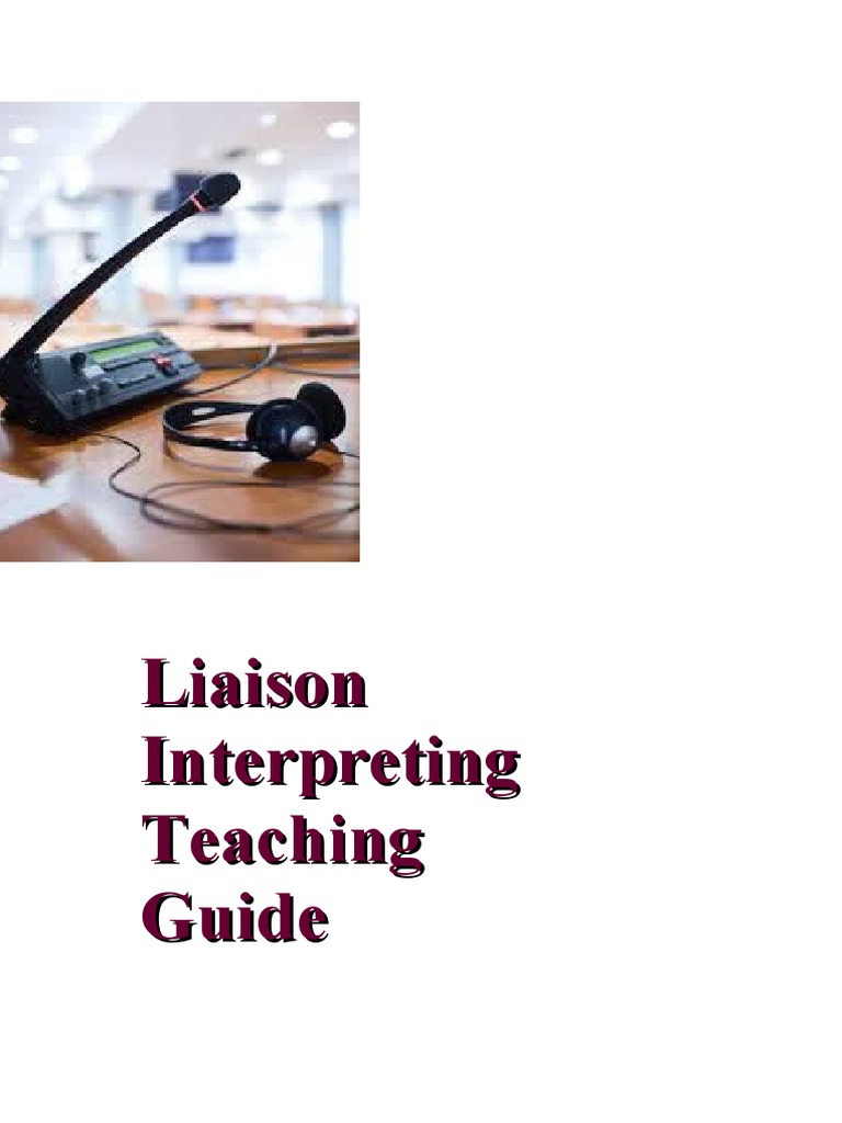 Material Liaisoninterpretingteachingguide Updated | PDF | English ...