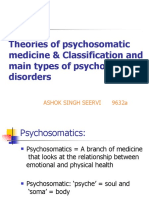 Theories of psychosomatic medicine & Classification and main types of psychosomatic disorders