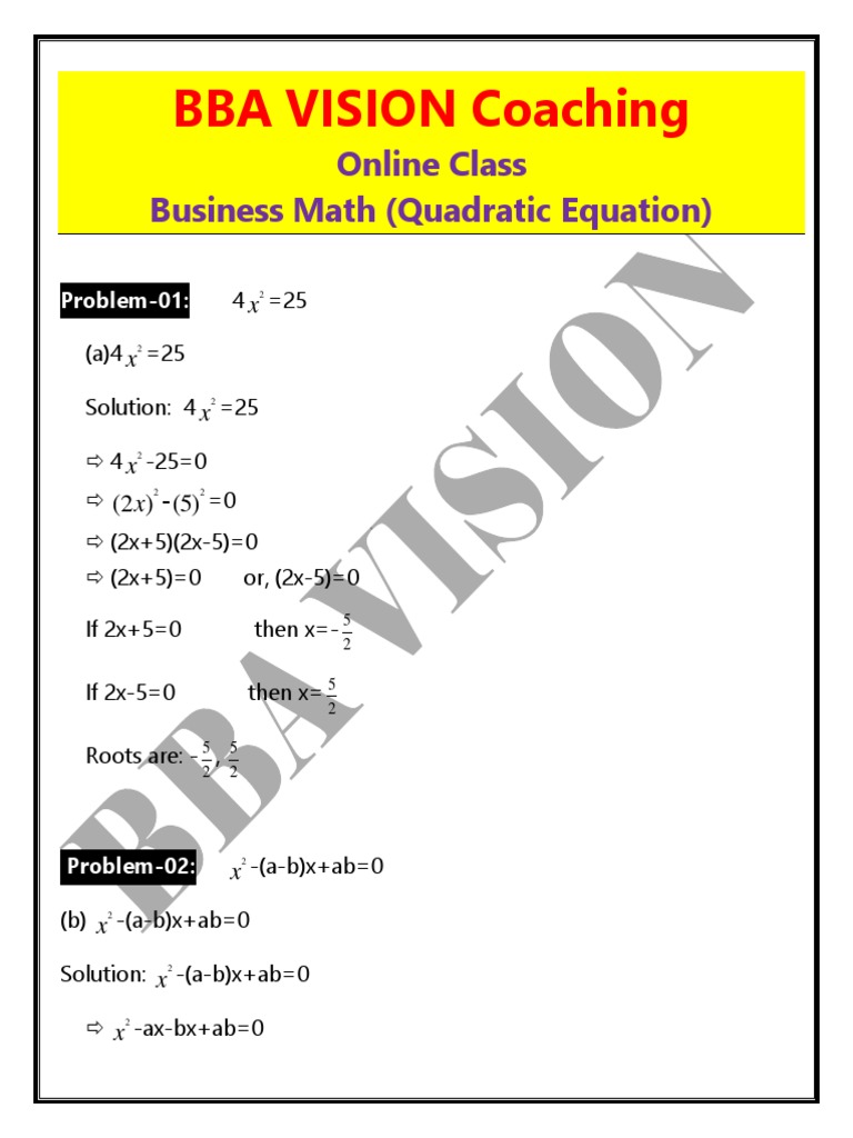 Quadratic Equation Online PDF Supply (Economics) Demand