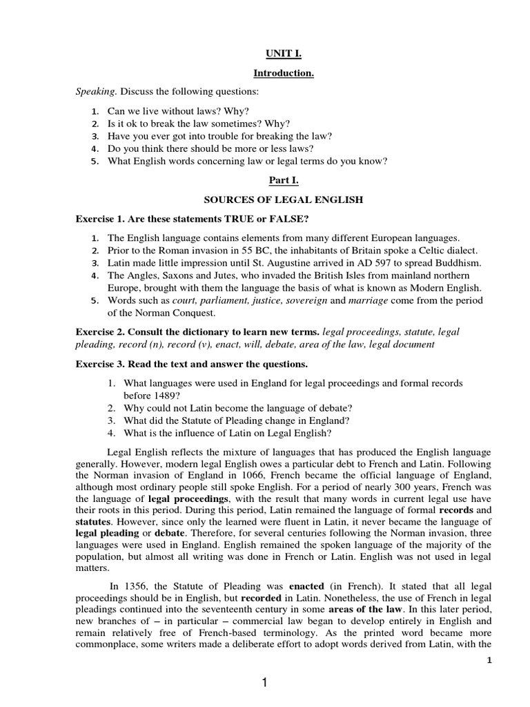 Legal English SB | PDF | Common Law | Equity (Law)