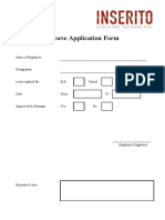 Leave Application Form I