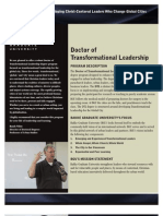 DOCTOR OF TRANSFORMATIONAL LEADERSHIP