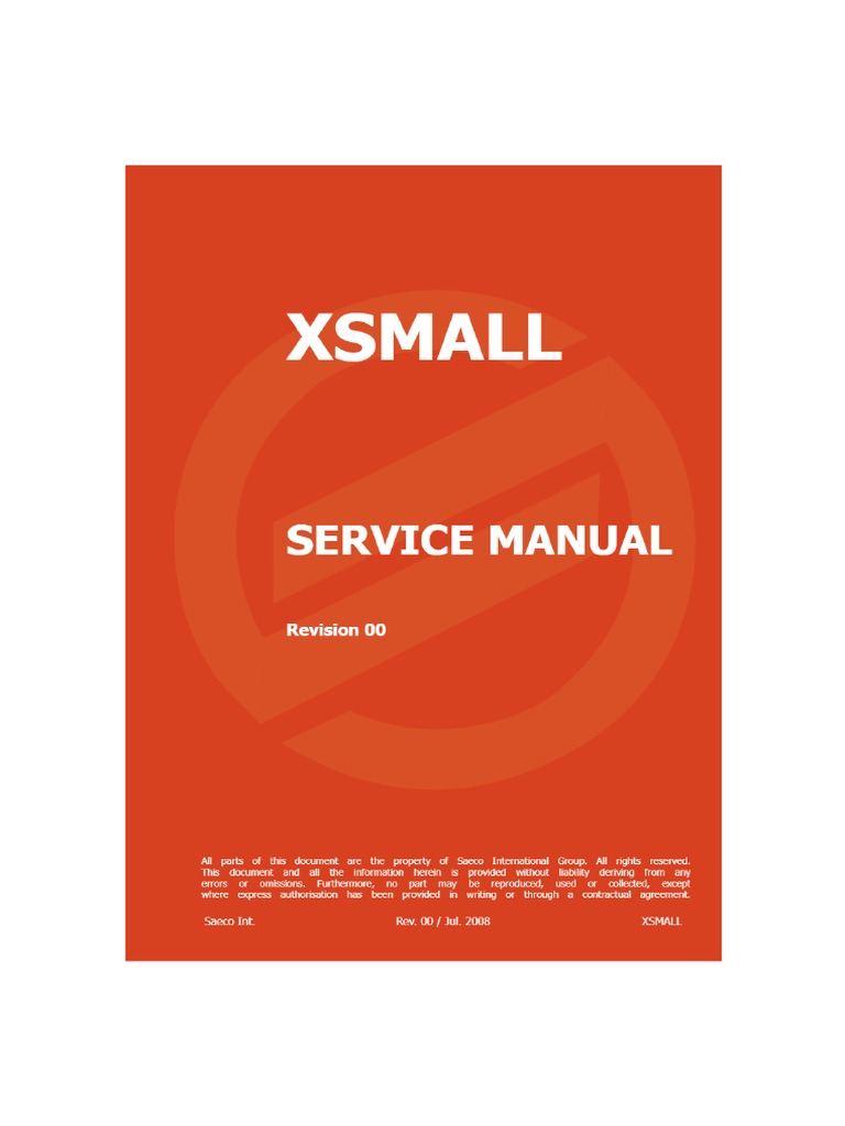 Saeco Xsmall Steam Xsmall Plus Service Manual Manualzz PDF