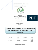 L'impact de La Filtration de L'air D'admission Sur Le Rendement de La Turbine À Gaz MS5002C