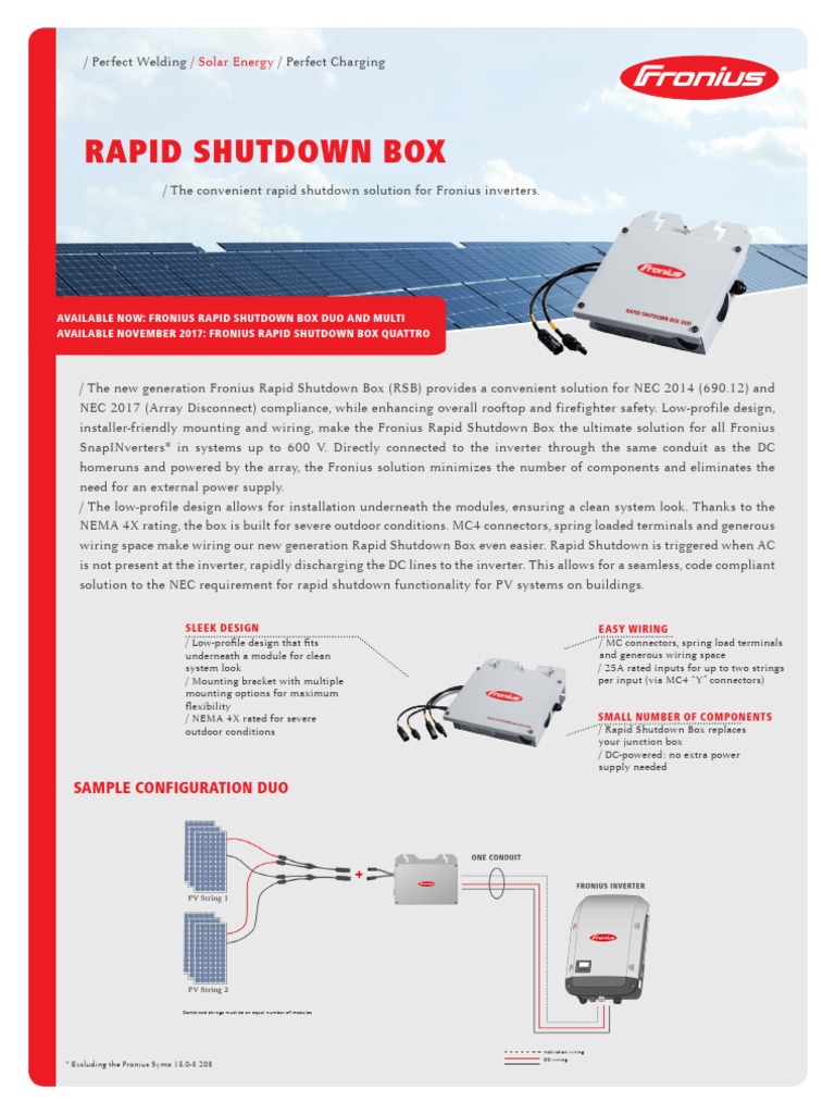 Rapid Shutdown Box2.0 | PDF | Photovoltaic System | Electrical Components