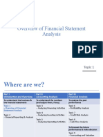 ACY4008 - Topic 1 - Overview of Financial Statement Analysis