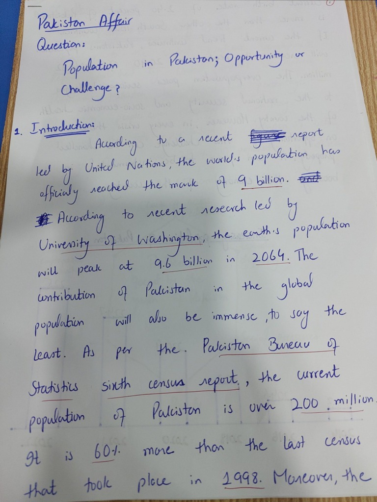 essay on overpopulation in pakistan for class 10
