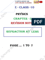 5.Notes..Full - Refraction at Lens..Icse 10