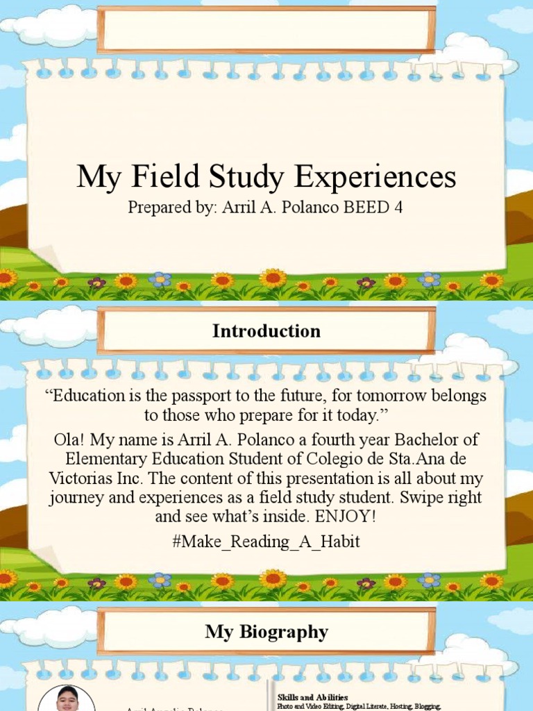 My Field Study Journey in Education | PDF | Teachers | Learning