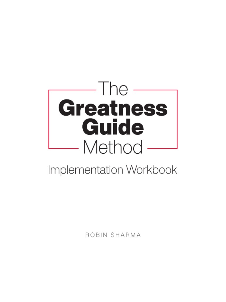 01 Greatness Guide Workbook Pdf