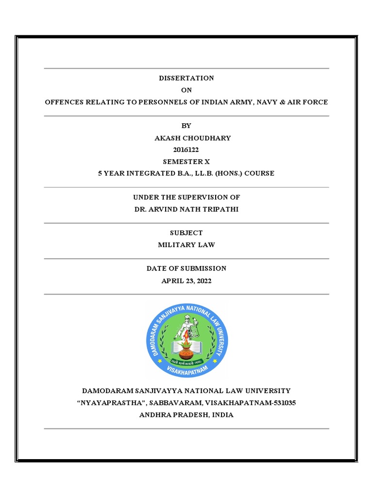 Military Offences in Indian Armed Forces | PDF | Aiding And Abetting ...
