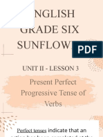 Unit II - Lesson 3 Present Perfect Progressive