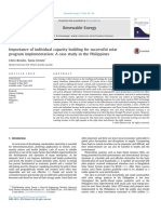 Importance of Individual Capacity Building For Successful Solar Program Implementation A Case Study in The Philippines