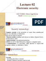 Electronic Security Lecture