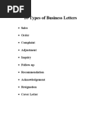 10 Types of Business Letters