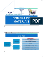 Compra de materiais: análise de custos e condições de pagamento