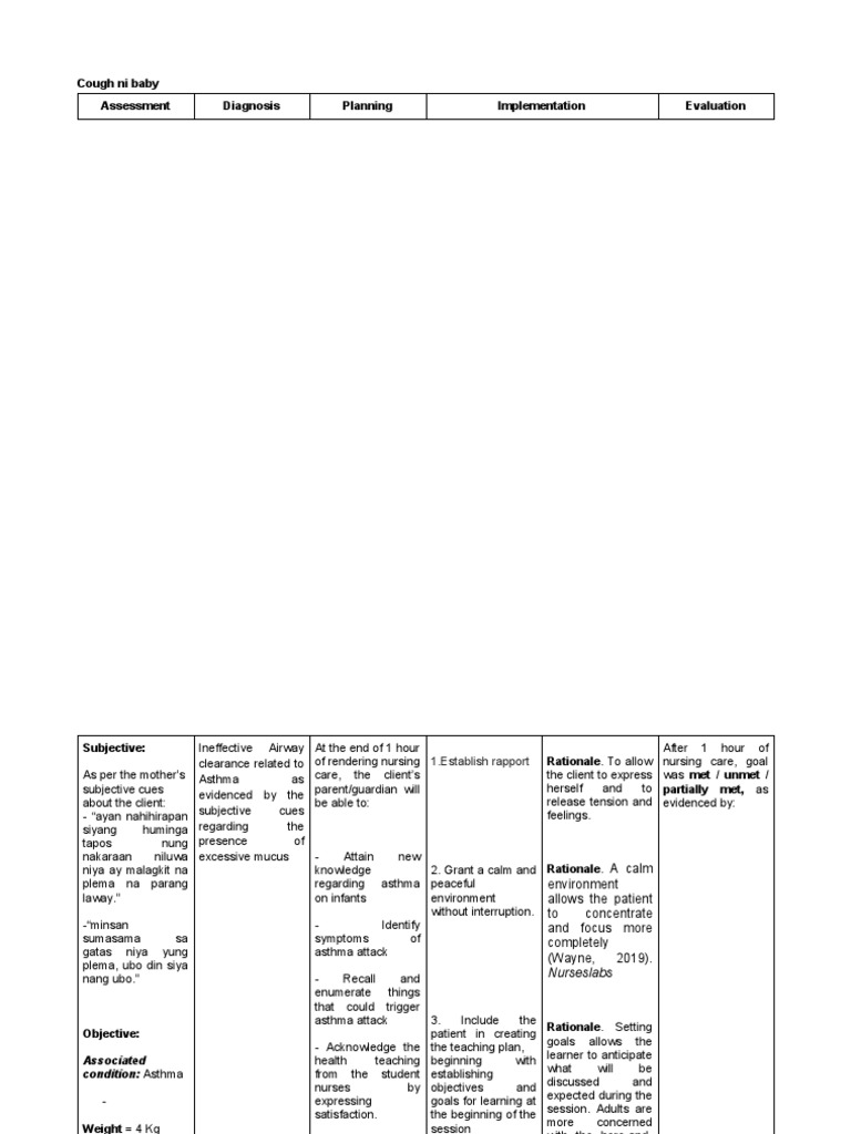 cough-ni-baby-assessment-diagnosis-planning-implementation-evaluation