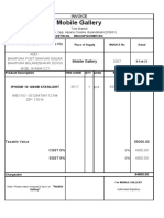 Mobile invoice for iPhone sale