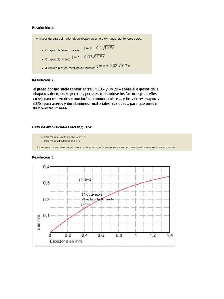 Cálculo Del Juego en Embutición | PDF