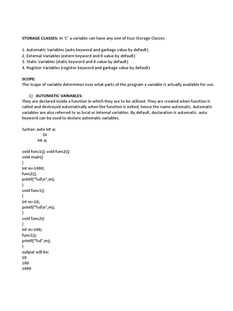 Problem Solving Using C (Unit 3rd & 4th) | Download Free PDF | Variable ...