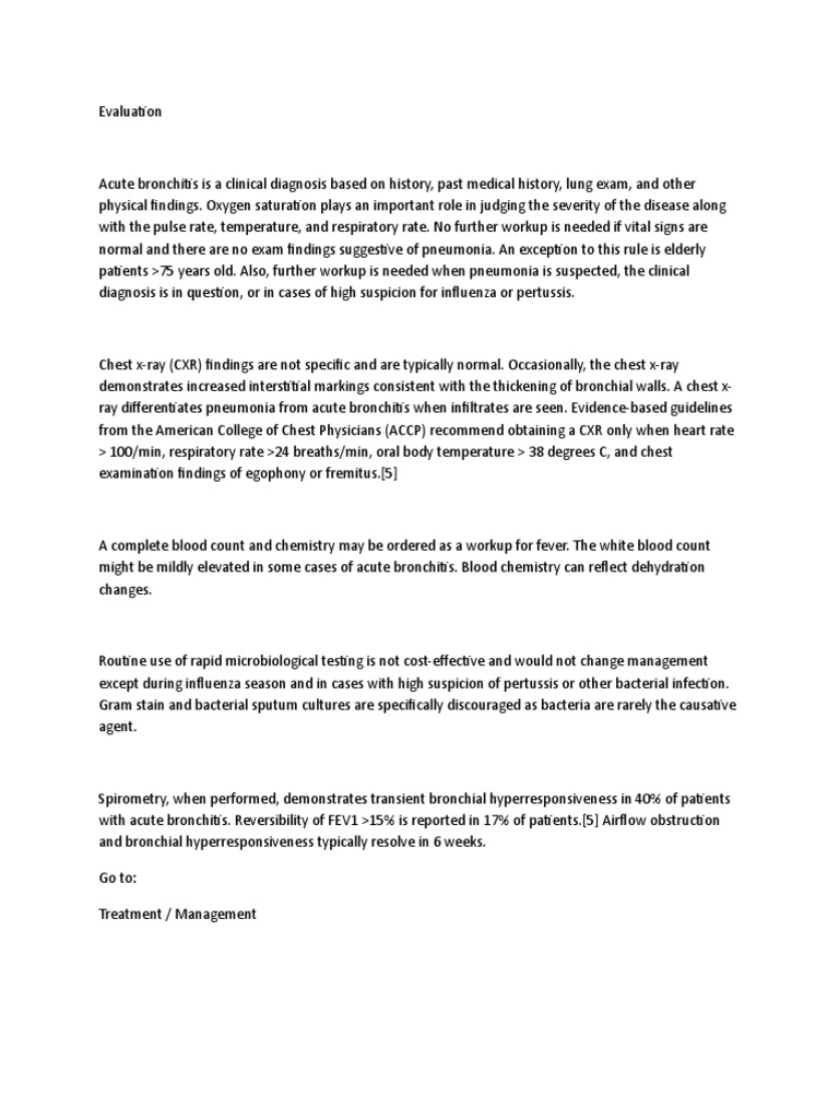Acute Bronchitis PDF