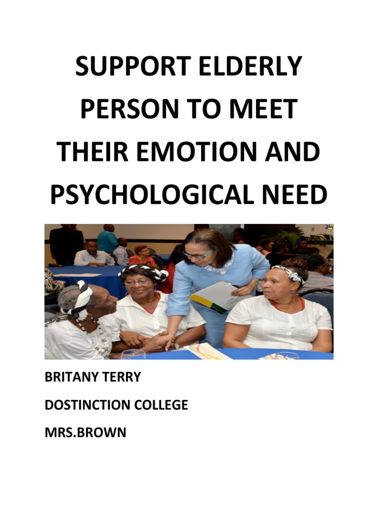 Meeting Emotional and Psychological Needs: Social Support Networks for ...