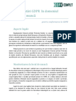 6.reglementări GDPR În Domeniul Relațiilor de Muncă 1