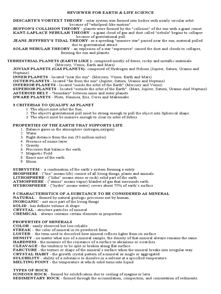 Reviewer For Earth and Life Science | PDF | Magma | Planets