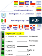PowerPoint Paises Hispanohablantes Capitales y Continentes