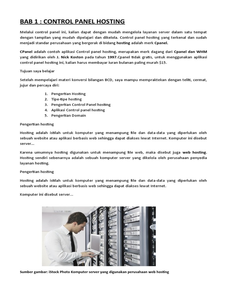 Pengantar Control Panel Hosting | PDF