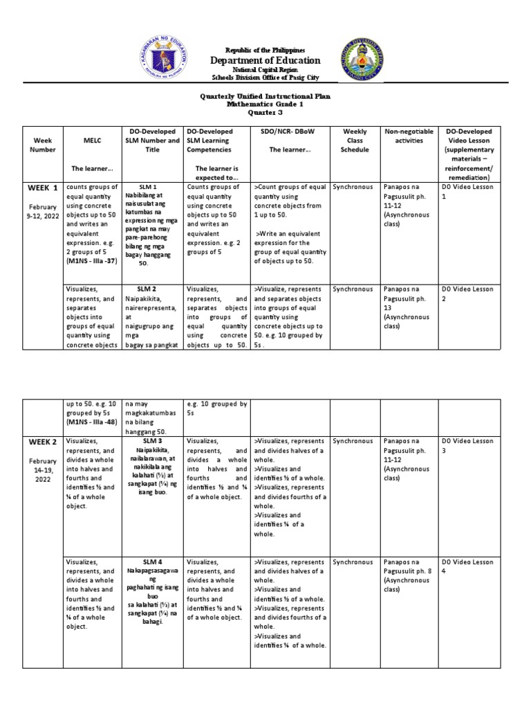 Math 1 Quip Pdf Cognition Mathematics