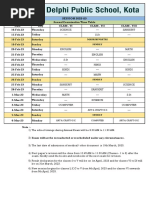 CLASS 6-8 Annual Exam Date Sheet 2022