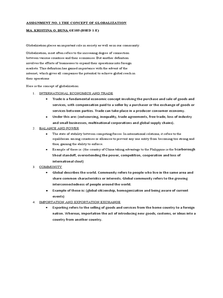 Concept of globalization pdf globalization exports