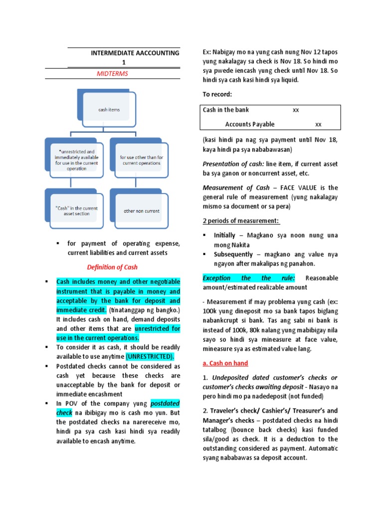 Intacc 1 Notes Part 1 | PDF | Deposit Account | Banks