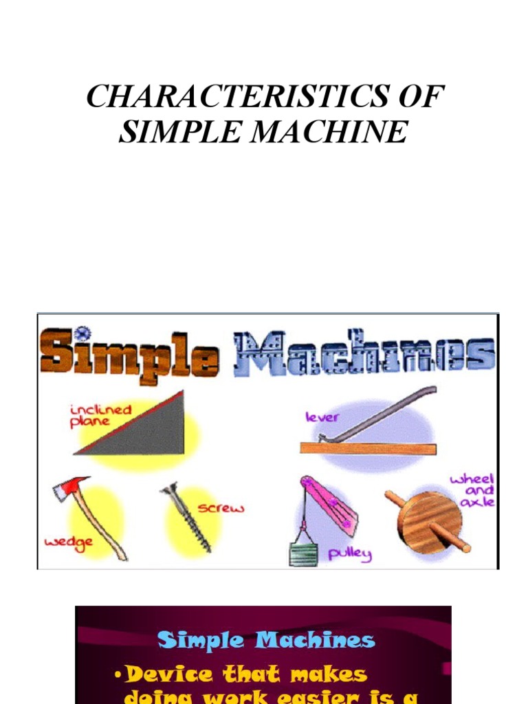 Characteristics of Simple Machine PDF